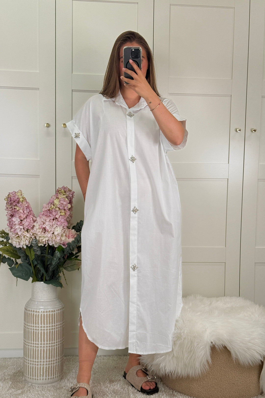 A-bee - Celina Kjole - White Kjoler