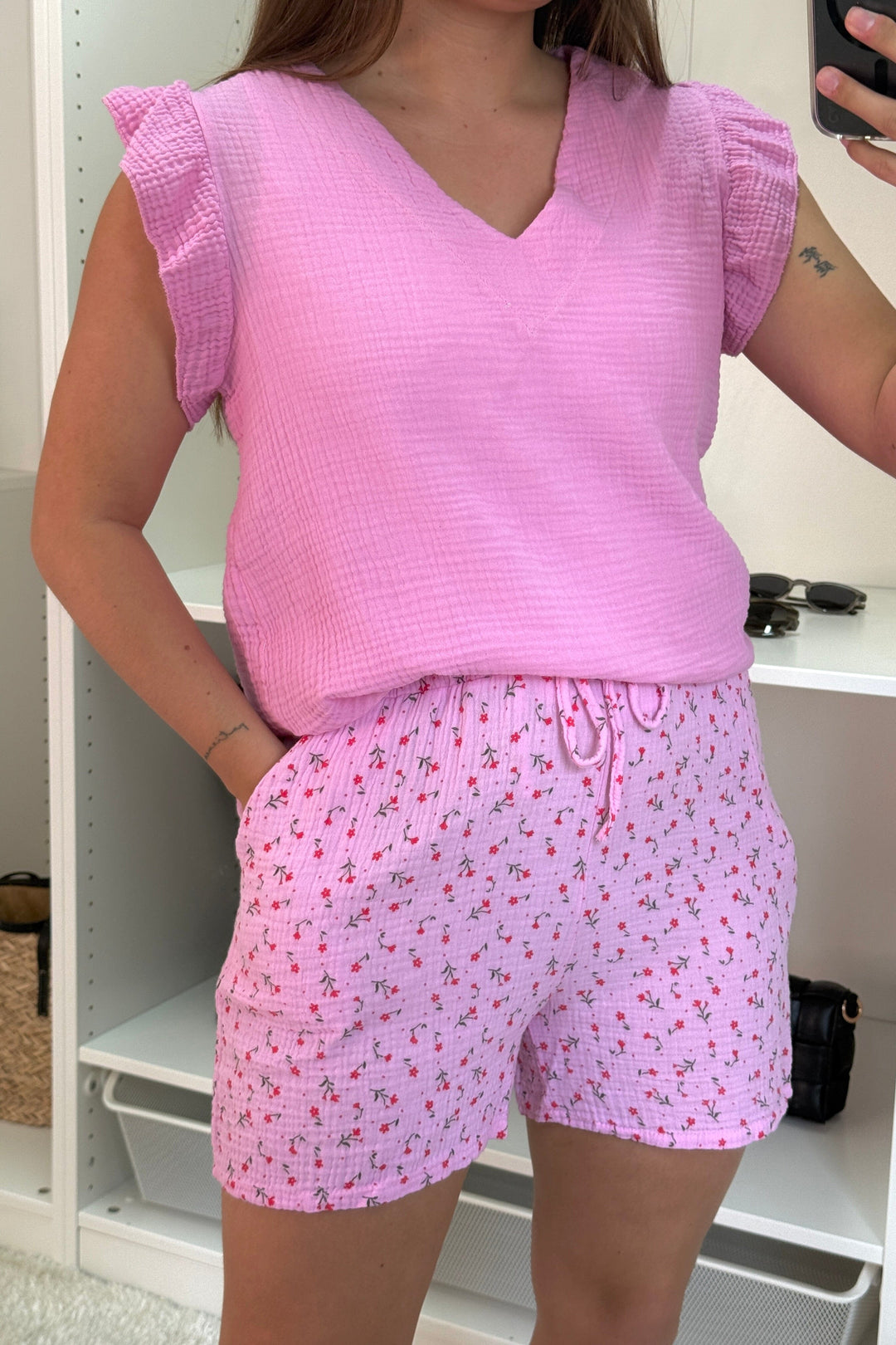 A-bee - Malou Top - Pink Toppe