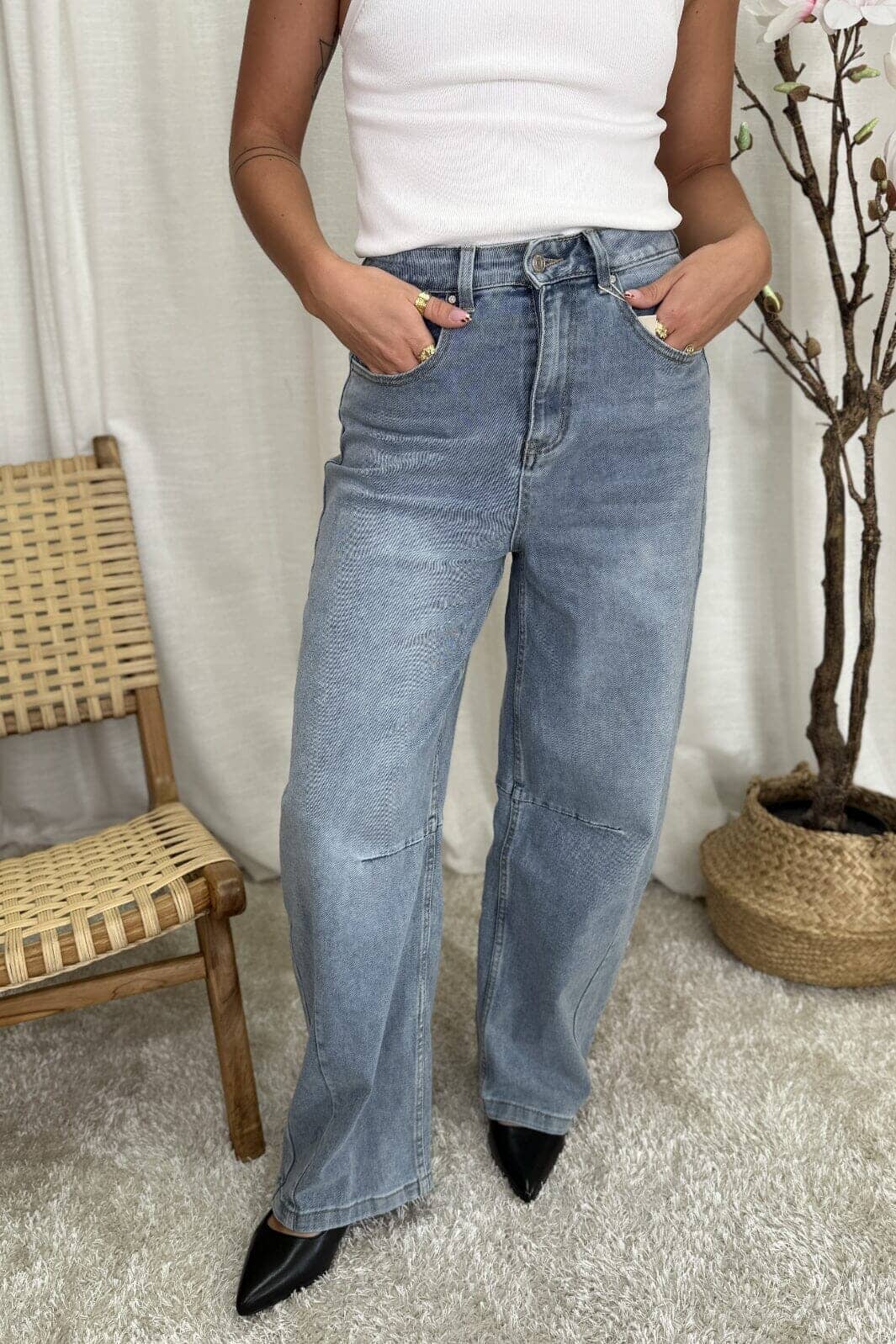 A-bee - Mathea G2333 - Medium Blue Denim Jeans