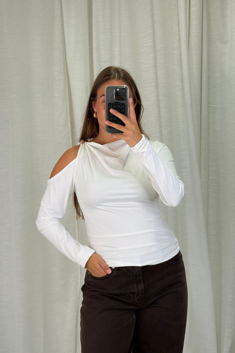 A-bee - Melinda Blouse - White Bluser