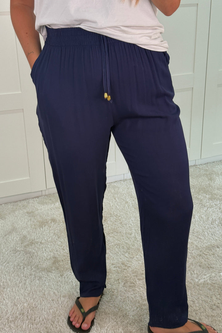 A-bee - Mina Pants - Navy Bukser