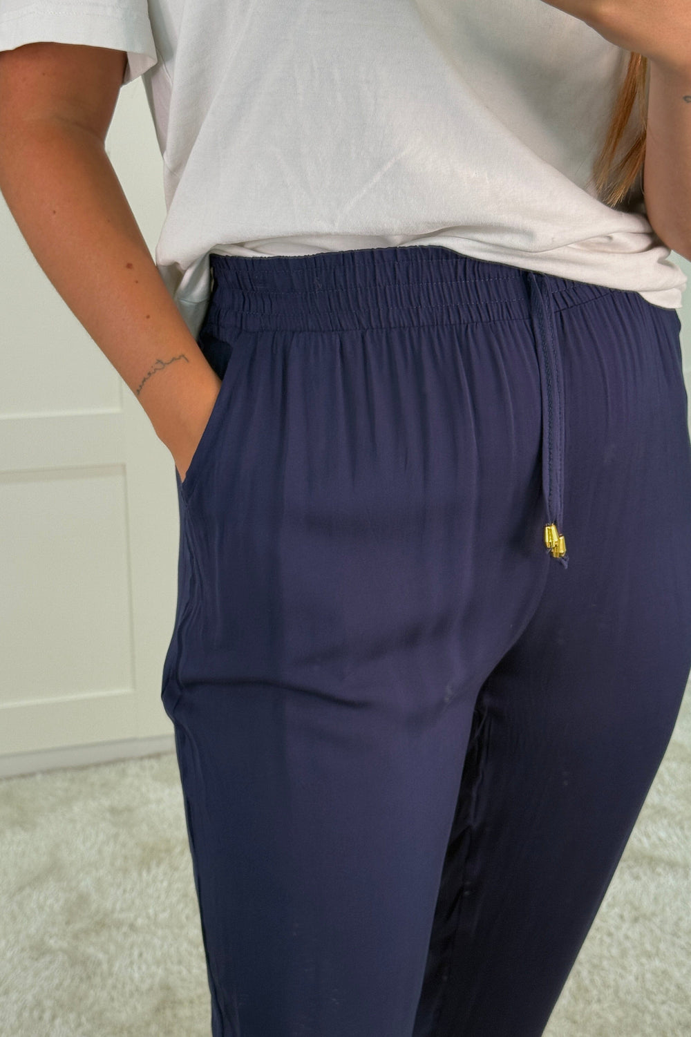 A-bee - Mina Pants - Navy Bukser
