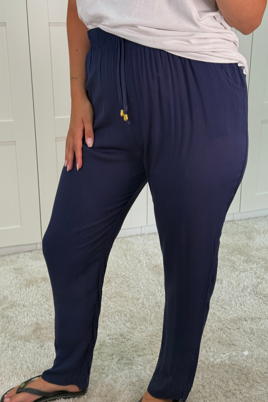 A-bee - Mina Pants - Navy Bukser