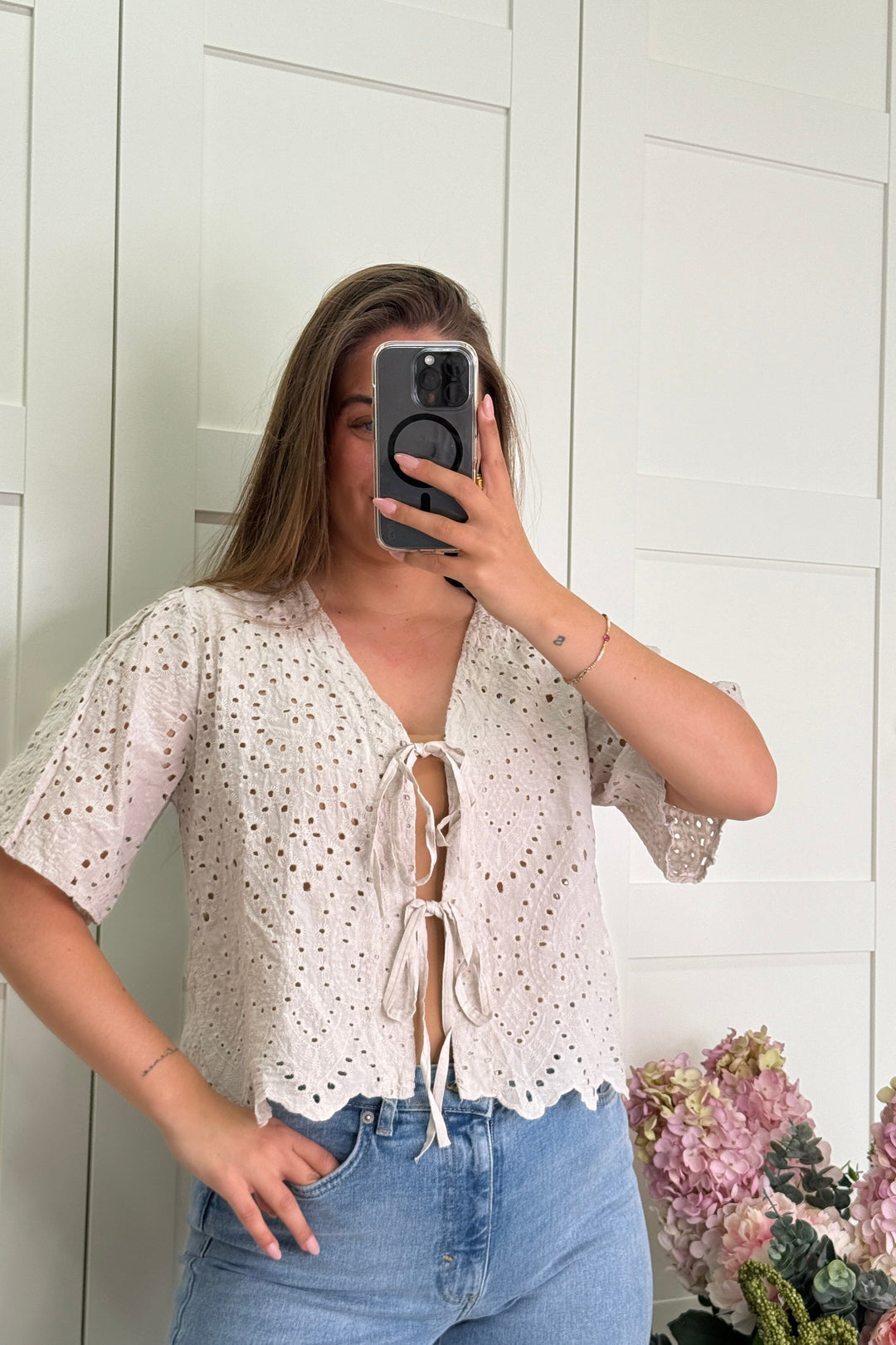 A-bee - Nicoline Bluse - Beige Bluser