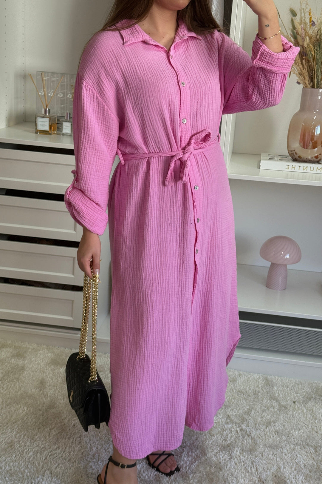A-bee - Sabina Dress - Pink Kjoler