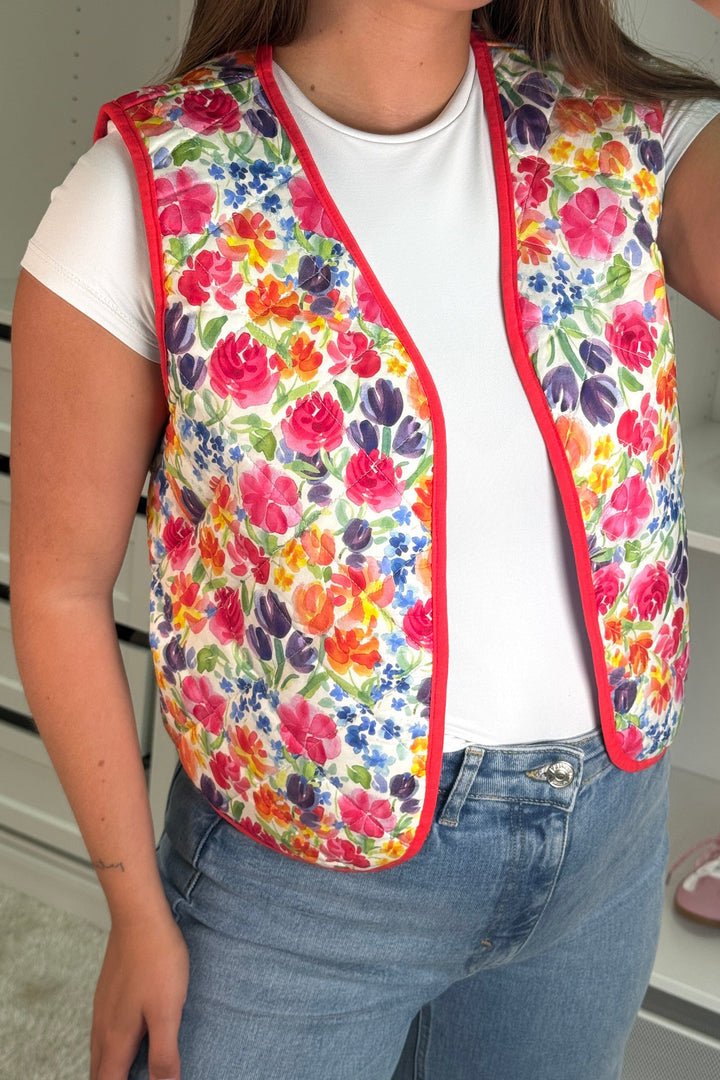 A-bee - Talia Vest - Fuchsia Veste
