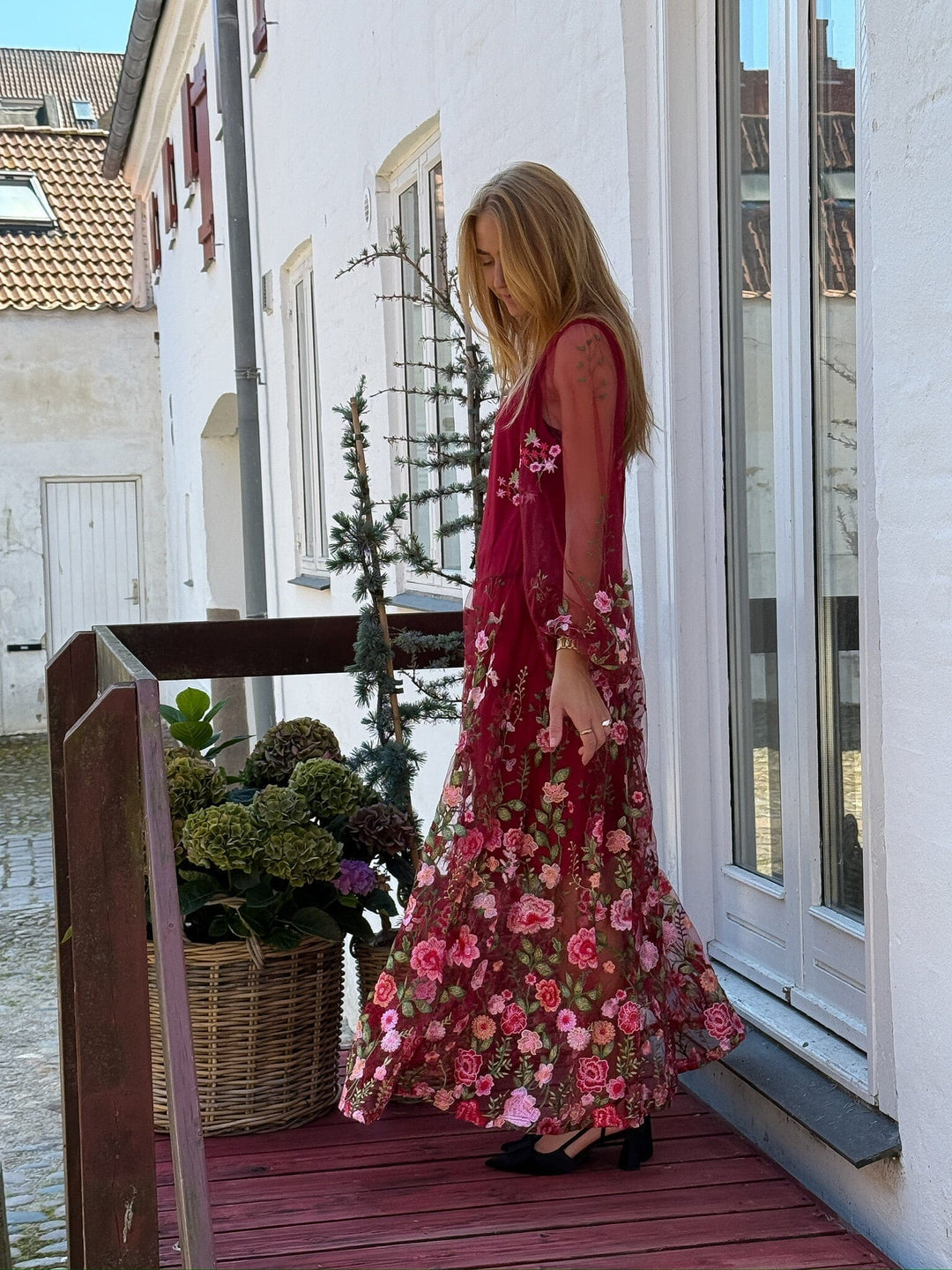 A-View - Fuschia Dress AV4614 - 373 - Bordeaux/Rose Kjoler