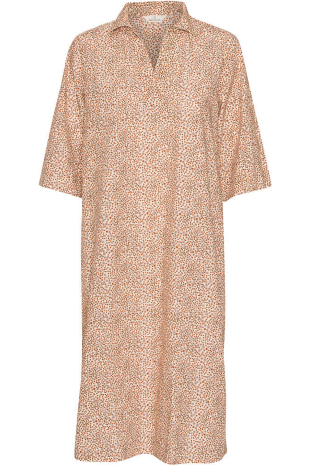 Basic Apparel - Hazel Dress GOTS - 561 Pink Chalk/Mandarin Orange/Leather Brown/Sand Kjoler