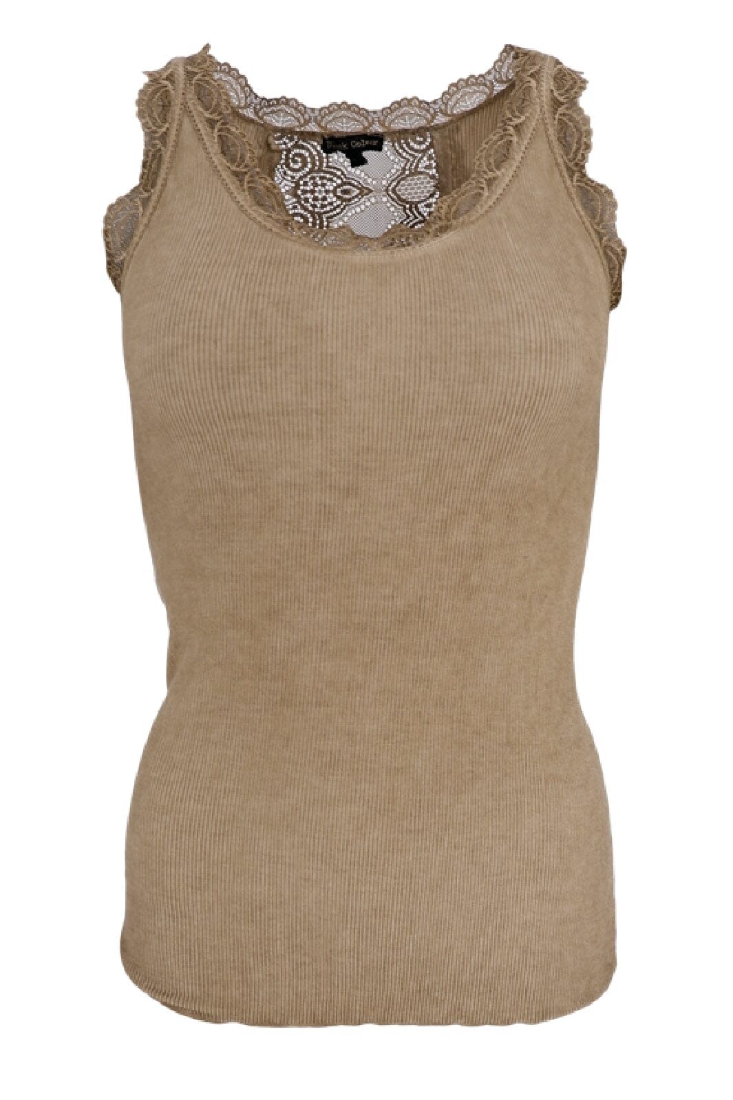 Black Colour - Bcivy Rib Top - Champagne Toppe