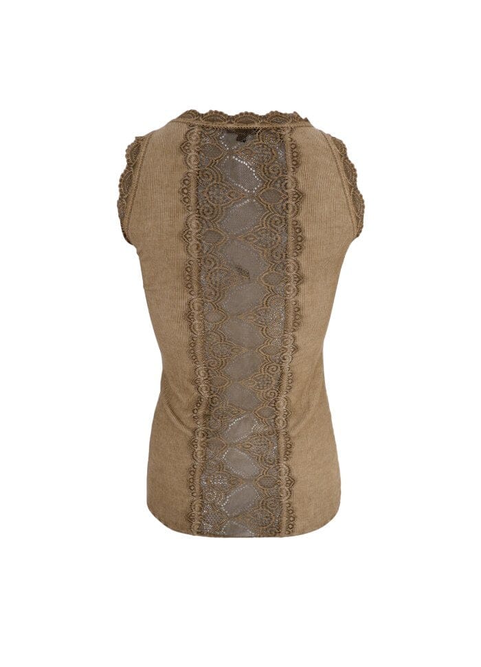 Black Colour - Bcivy Rib Top - Champagne Toppe