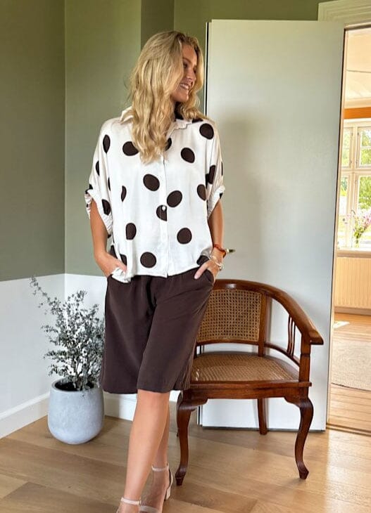 Black Colour - Bcmabel Shirt Blouse 40988 - Off White Dot Skjorter