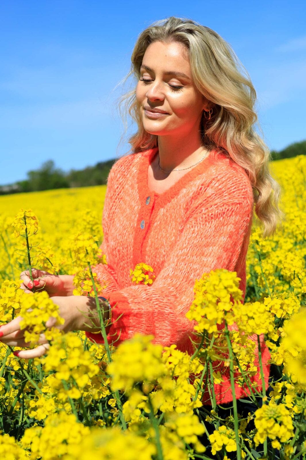 Black Colour - Bcmaeve Knit Cardigan 1206 - Orange
