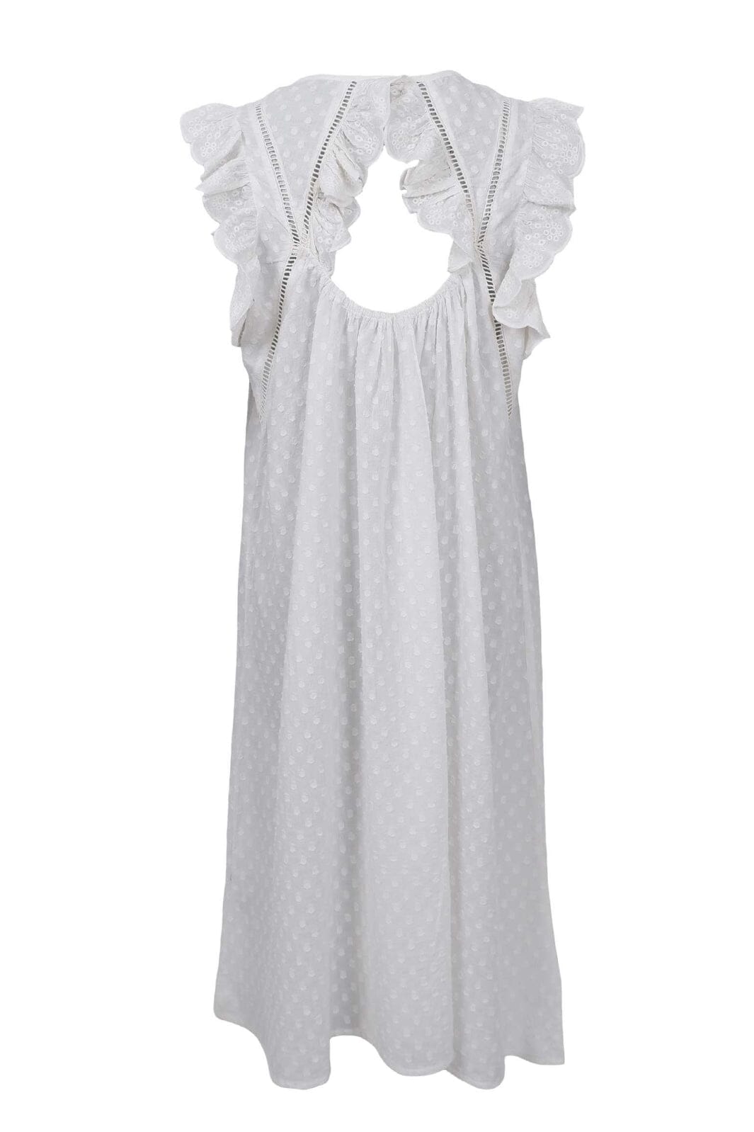 Black Colour - Bcmie Frill Dress 40879 - White