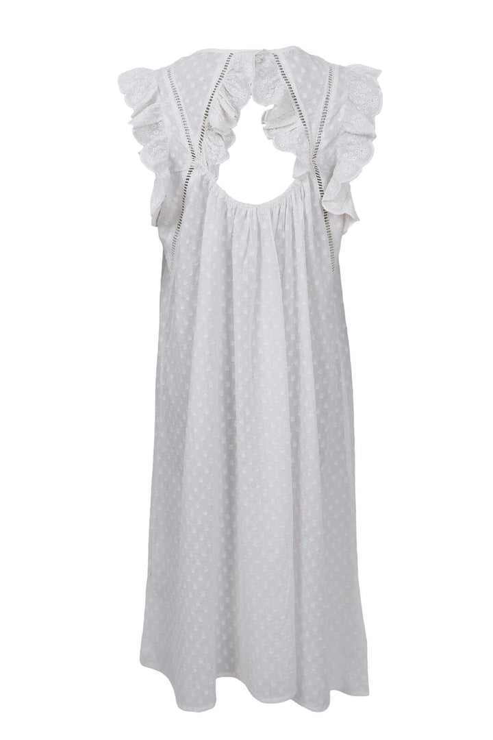 Black Colour - Bcmie Frill Dress 40879 - White