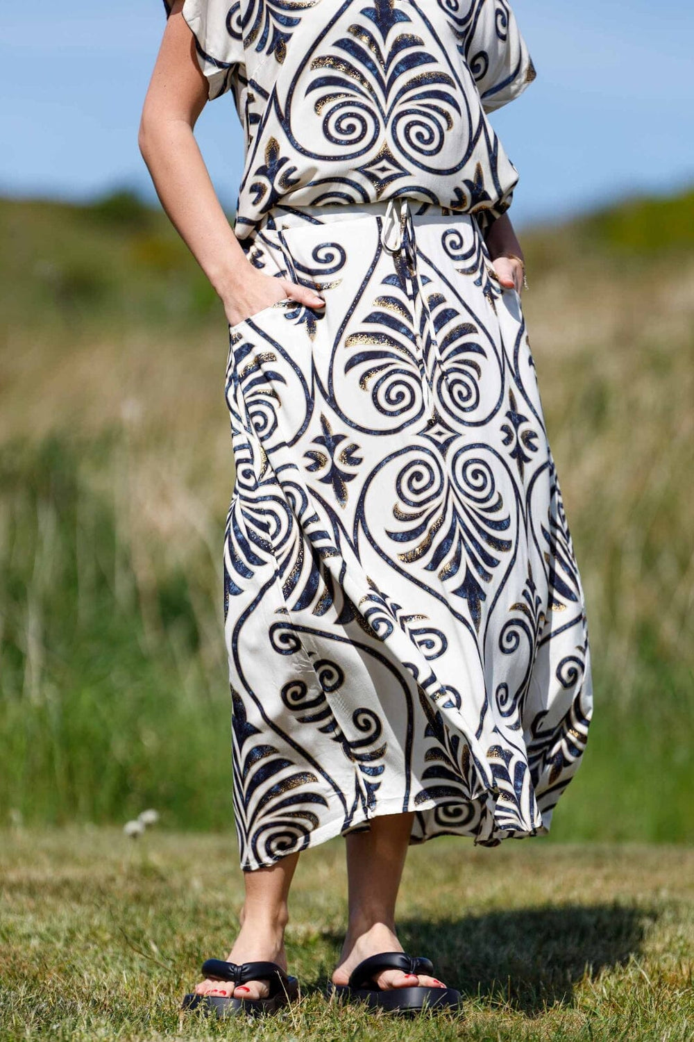 Black Colour - Bcstella Regular Skirt 39606 - Malaka White