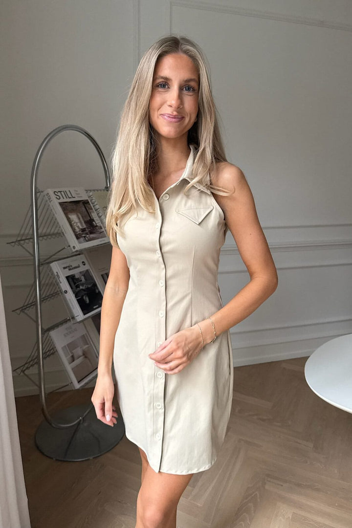 BYIC - Daisyic Dress A23818 - Beige