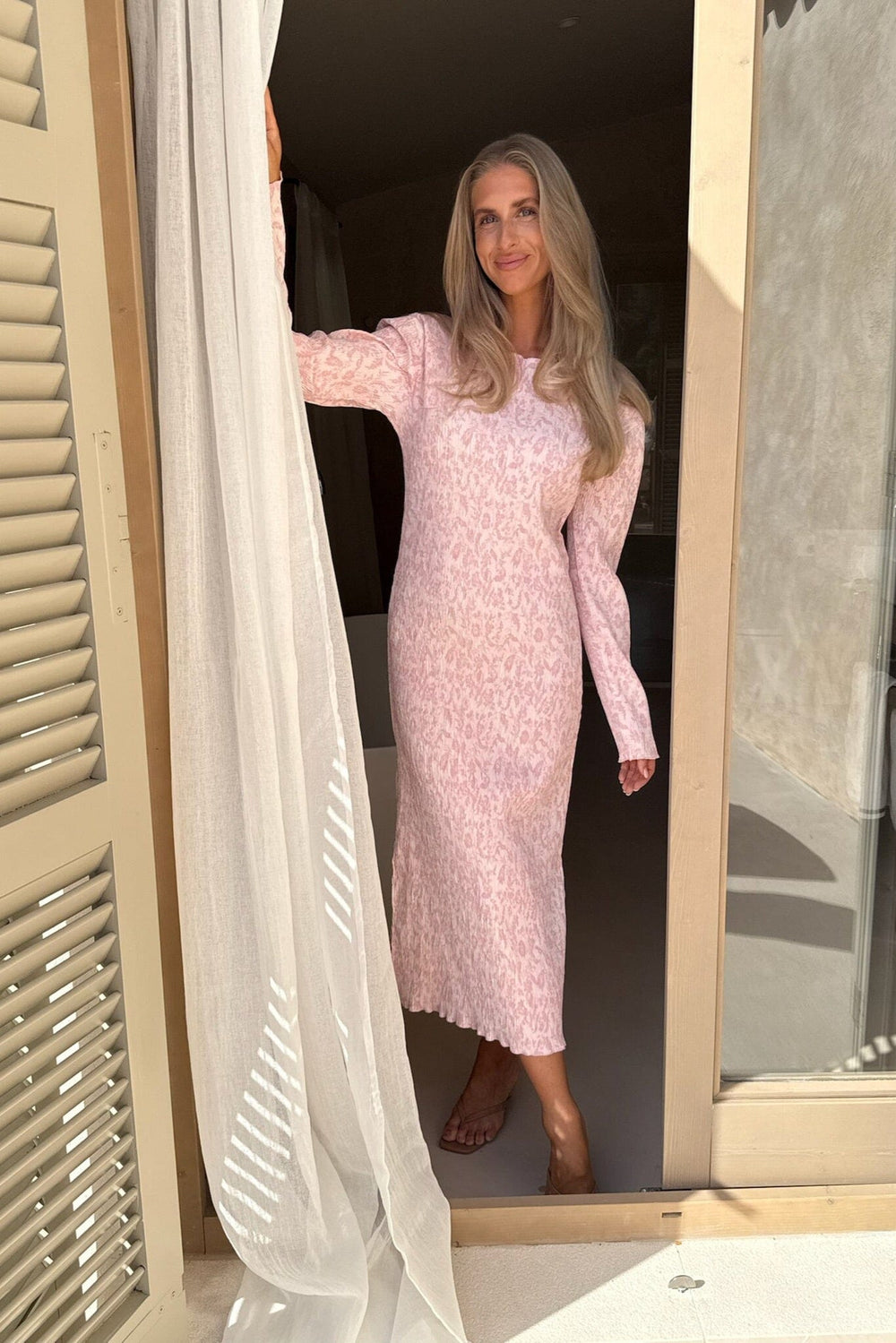 BYIC - Odaic Dress A1015 - Light Pink Floral Kjoler