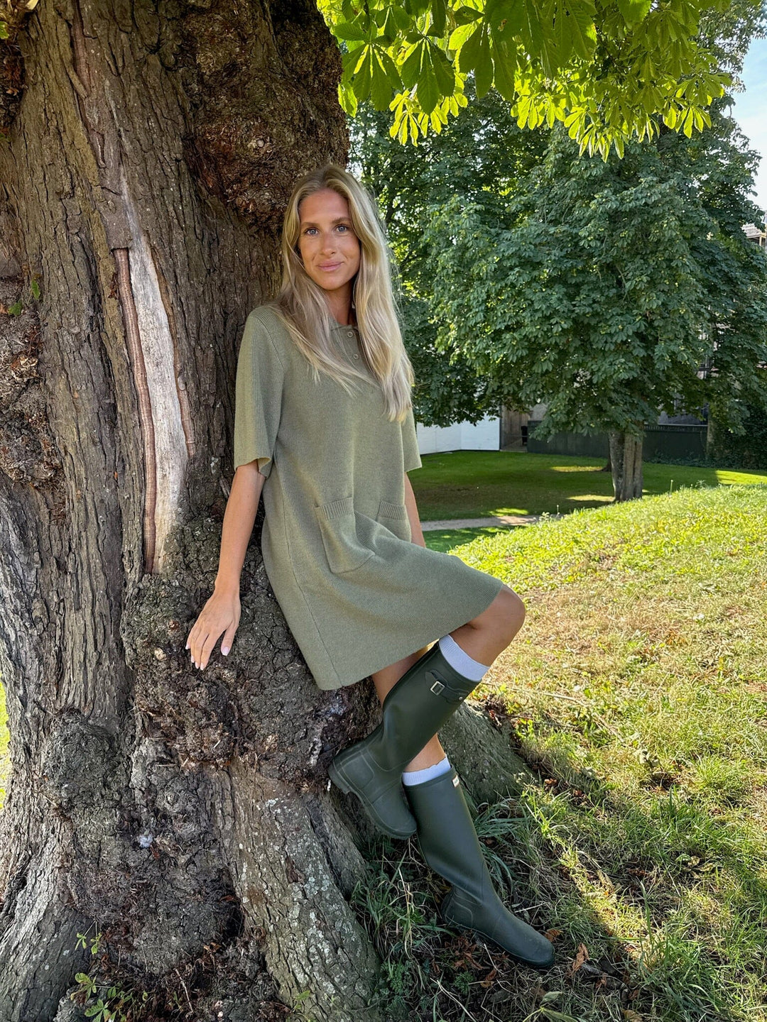 BYIC x Molly&My - Sific Knit Dress H097-3 - Army Green Kjoler