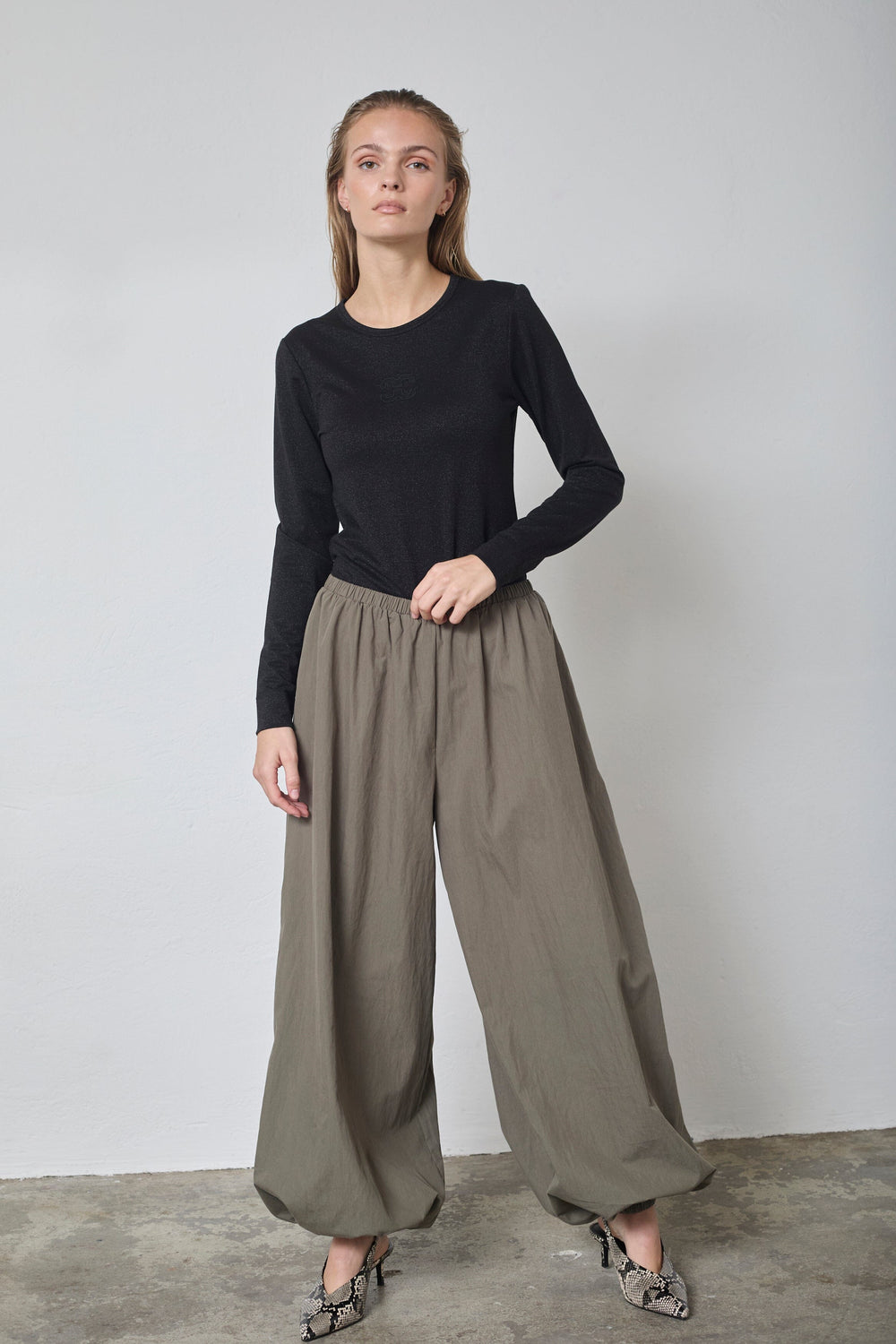 Co´Couture - Acasiacc Balloon Pant 41122 - 7555 - Army Bukser