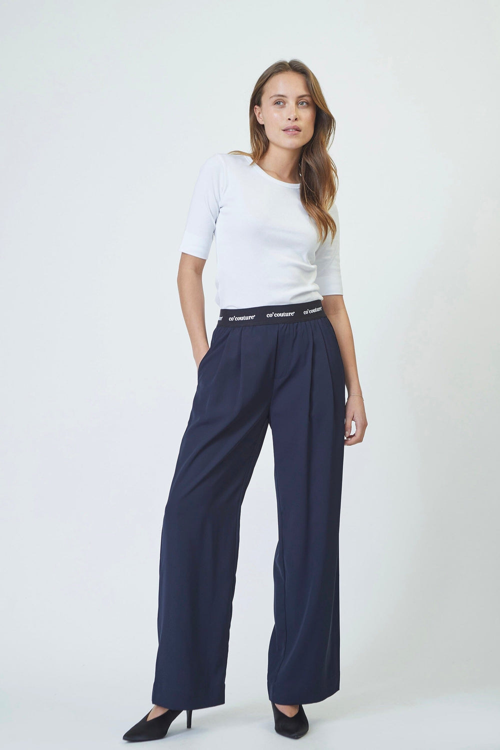 Co´Couture - Aminacc Logo Pant 31143 - 120 - Navy Bukser