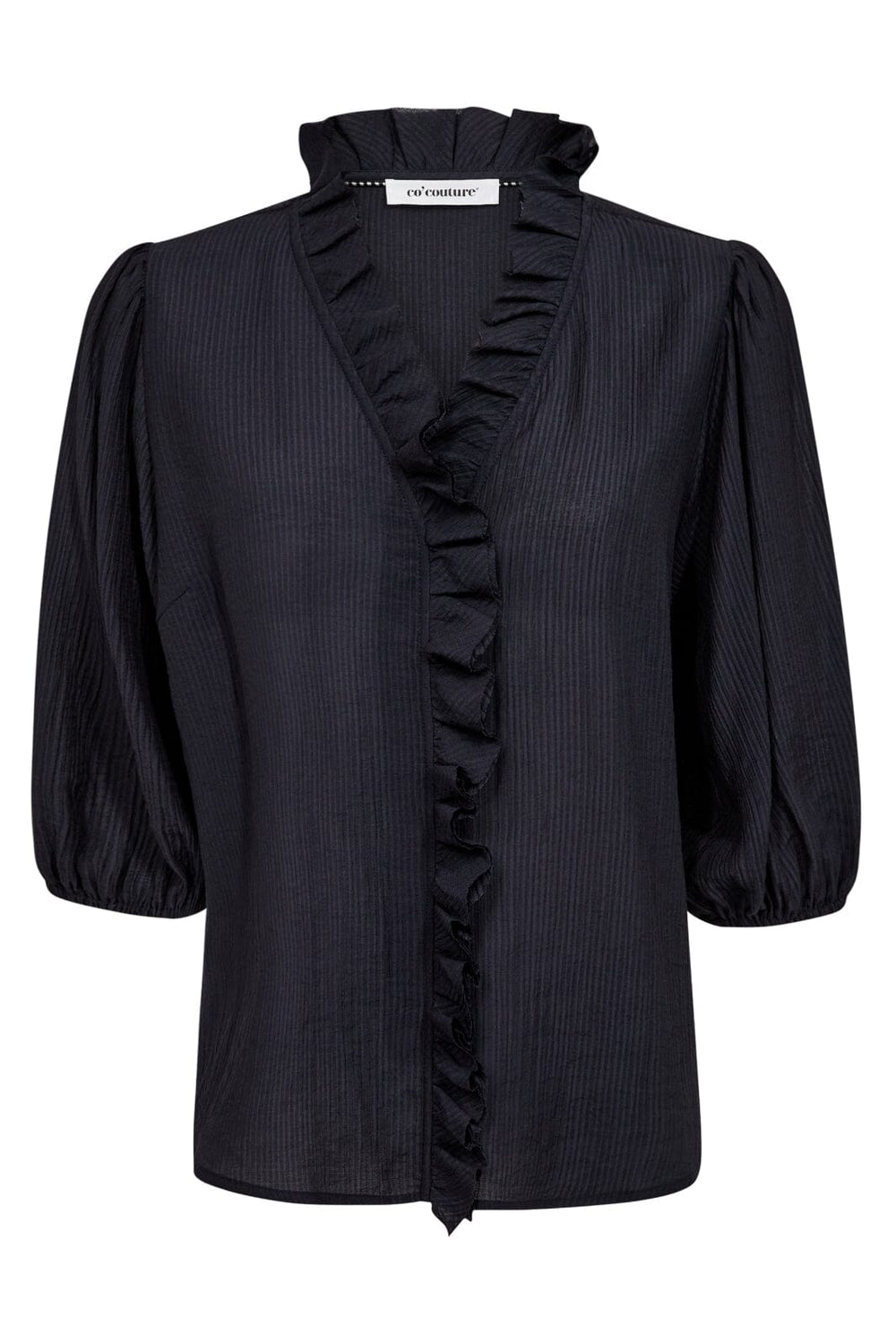 Co´Couture - Anikacc Frill Ss Shirt 35905 - 120 - Navy