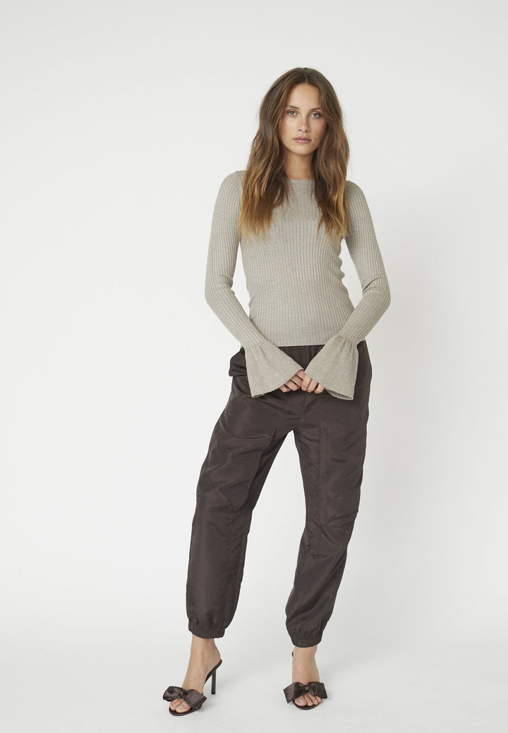 Co´Couture - Balincc Wide Cuff Knit 32191 - 208 - Light Walnut Strikbluser