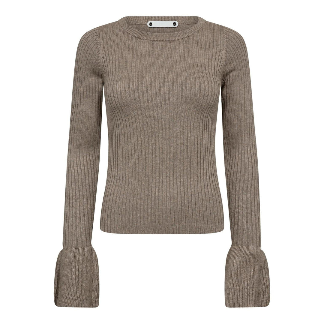 Co´Couture - Balincc Wide Cuff Knit 32191 - 208 - Light Walnut Strikbluser