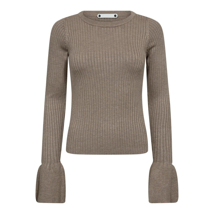 Co´Couture - Balincc Wide Cuff Knit 32191 - 208 - Light Walnut Strikbluser