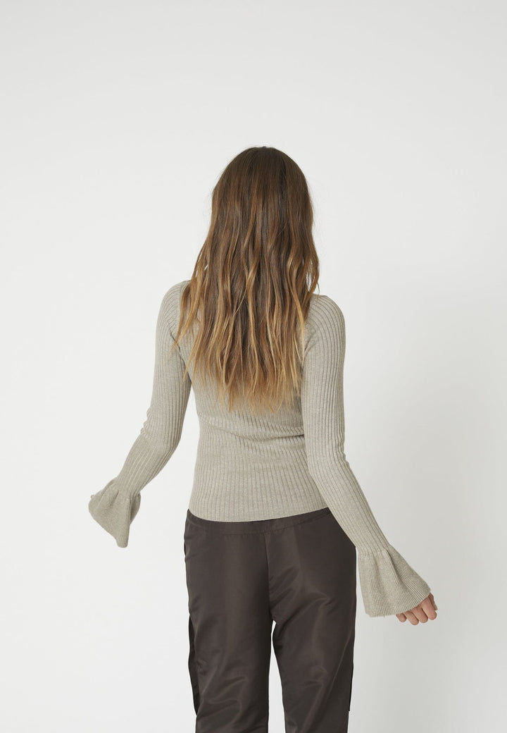 Co´Couture - Balincc Wide Cuff Knit 32191 - 208 - Light Walnut Strikbluser