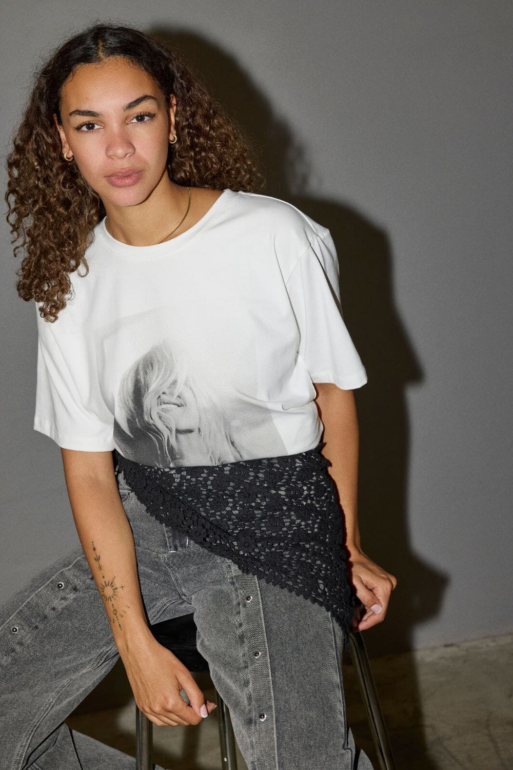 Co´Couture - Calincc Crochet Scarf Skirt 49083 - 96 - Black Tørklæder