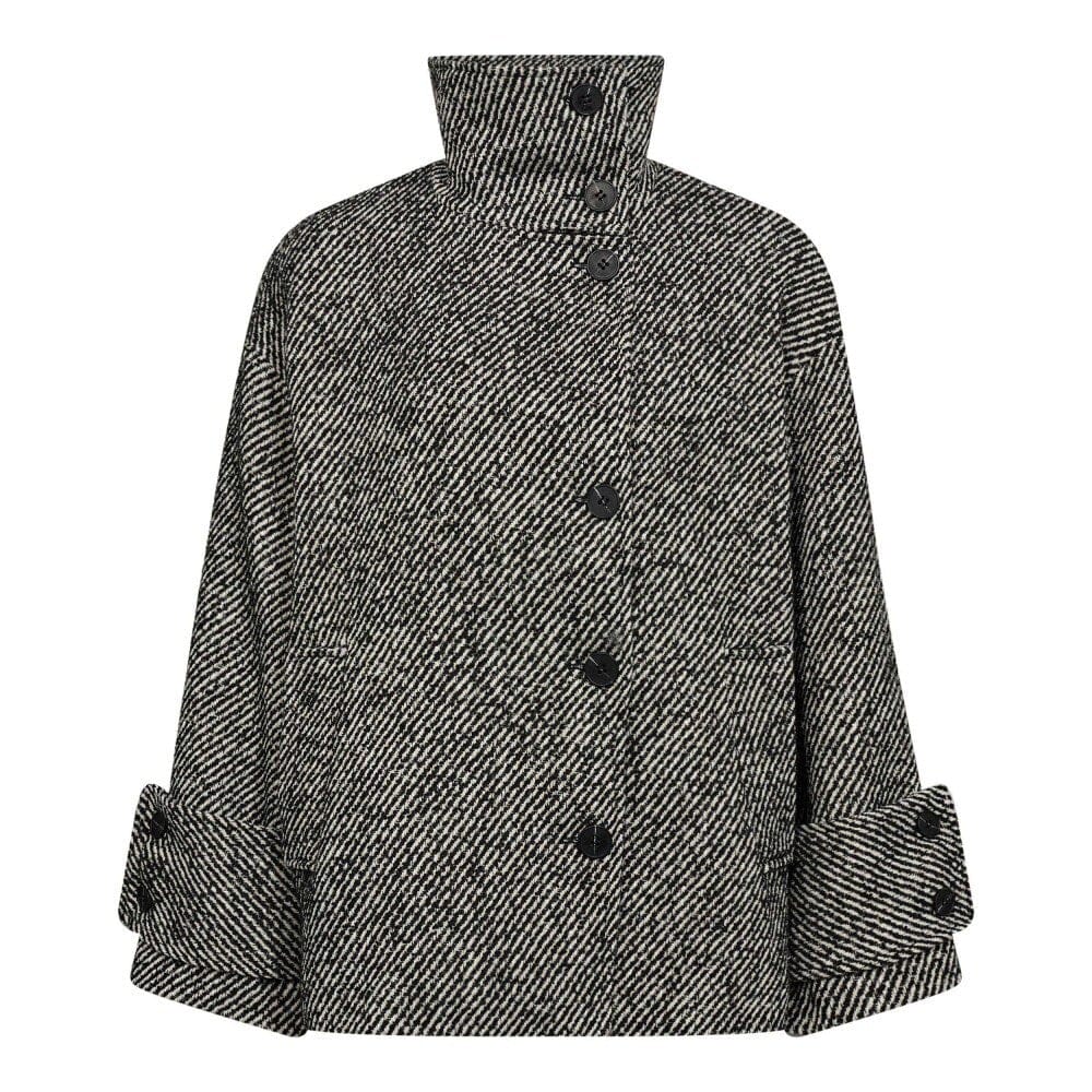 Co´Couture - Claracc Crop Jacket 30332 - 1196 - Offwhite-Black