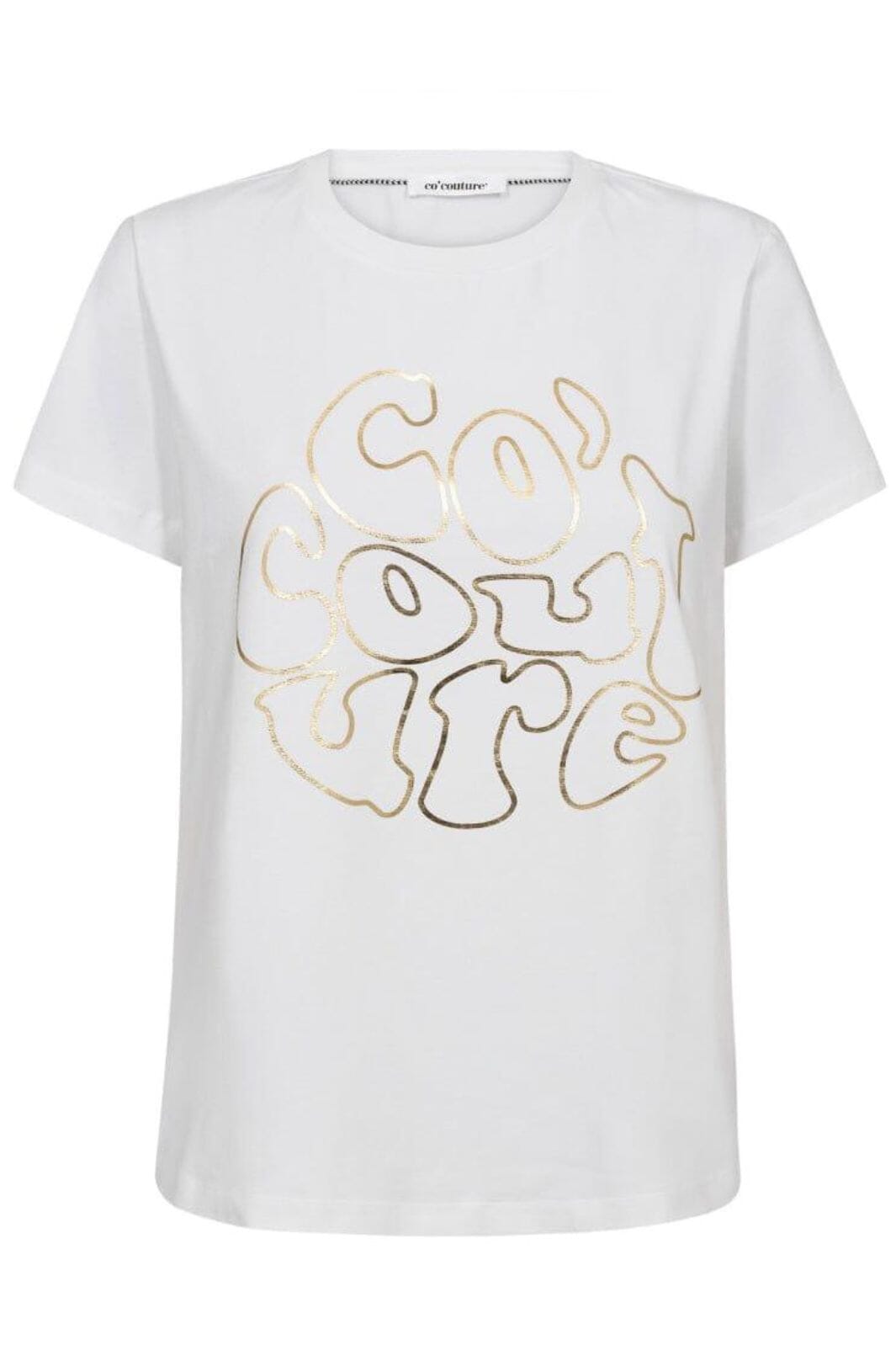 Co´Couture - Co'Couturecc Foil Tee 33198 - 44148 - White-Gold T-shirts