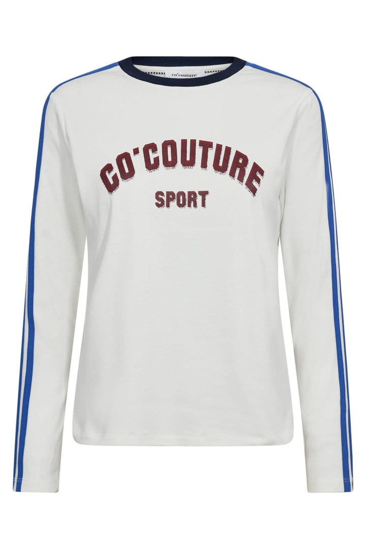 Co´Couture - Edgecc Sport Ls Tee 33191 - 1117 - Off-White Blue T-shirts