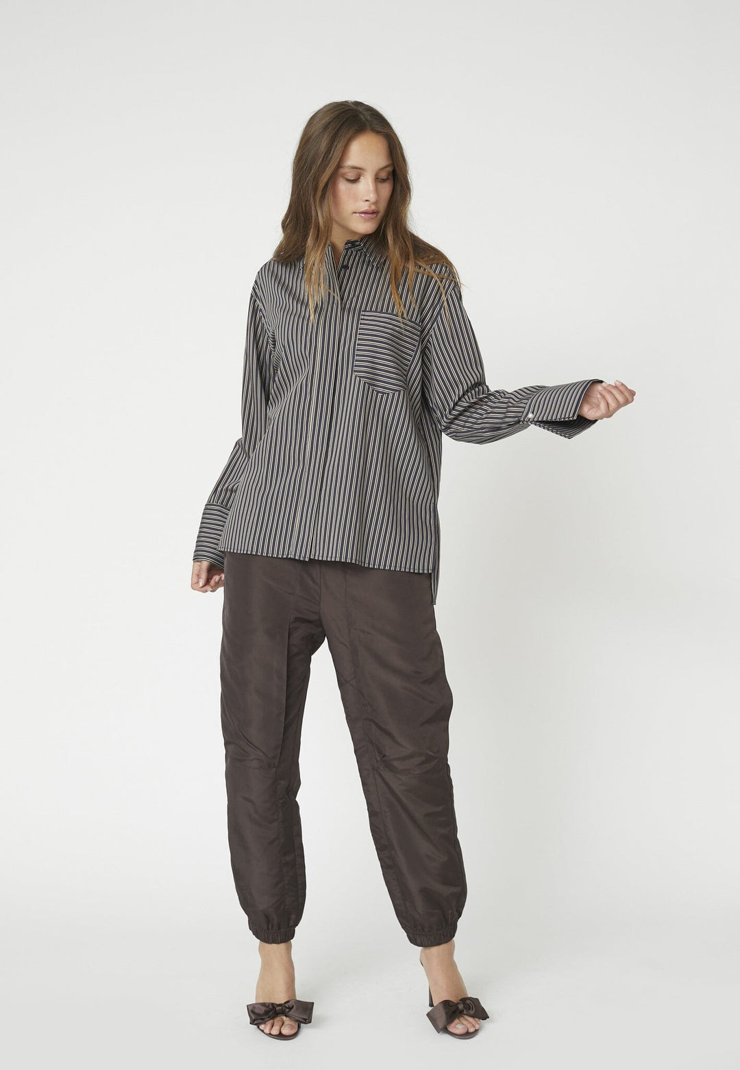 Co´Couture - Finacc Stripe Shirt 35880 - 96 - Black Skjorter