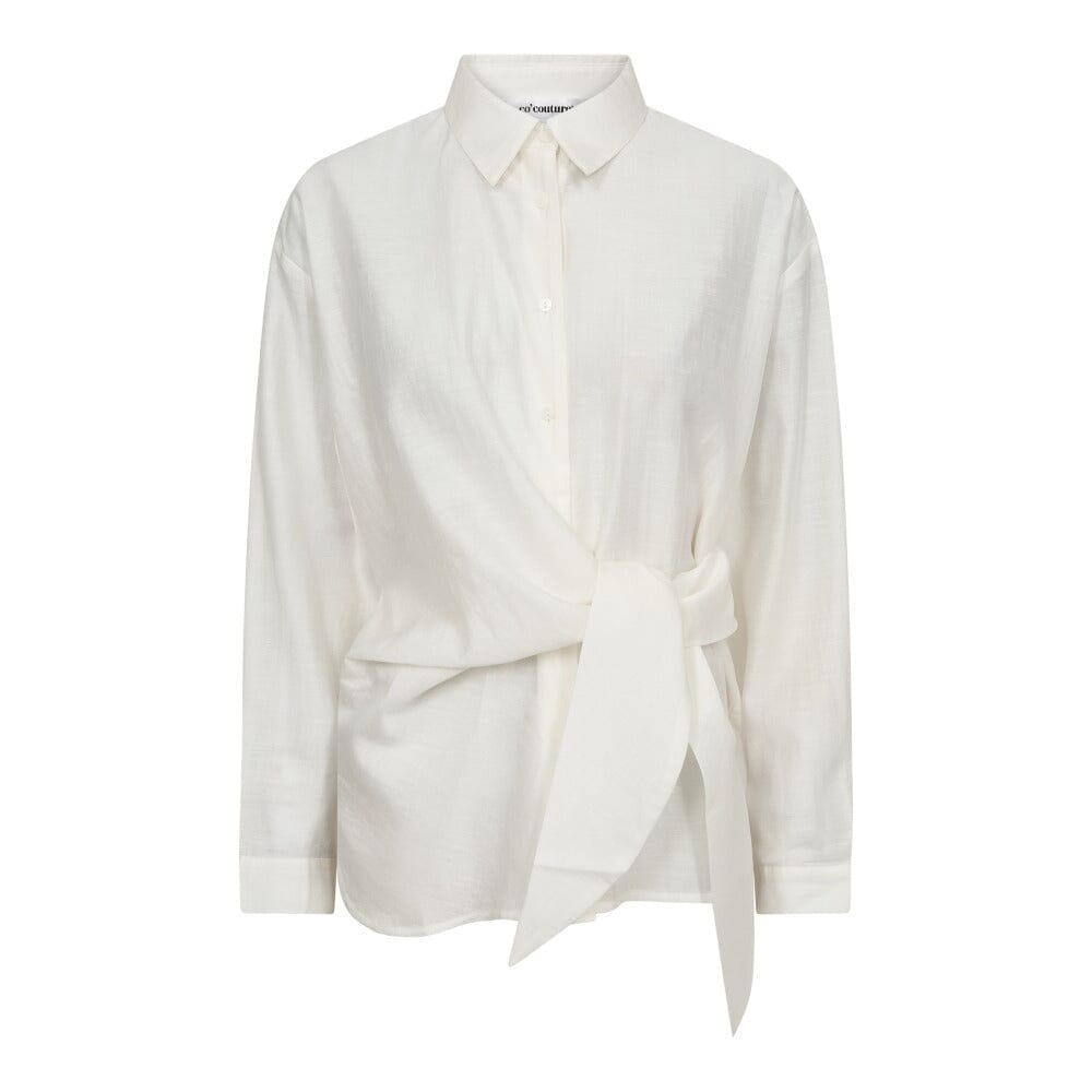 Co´Couture - Idinacc Tie Shirt 35990 - 11 - Off White Skjorter
