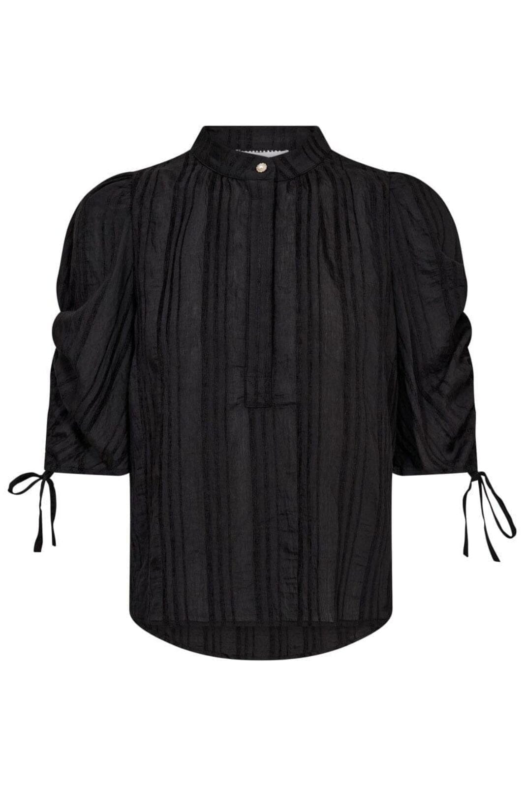Co´Couture - Kesicc Ss Puff Blouse 35956 - 96 - Black Bluser