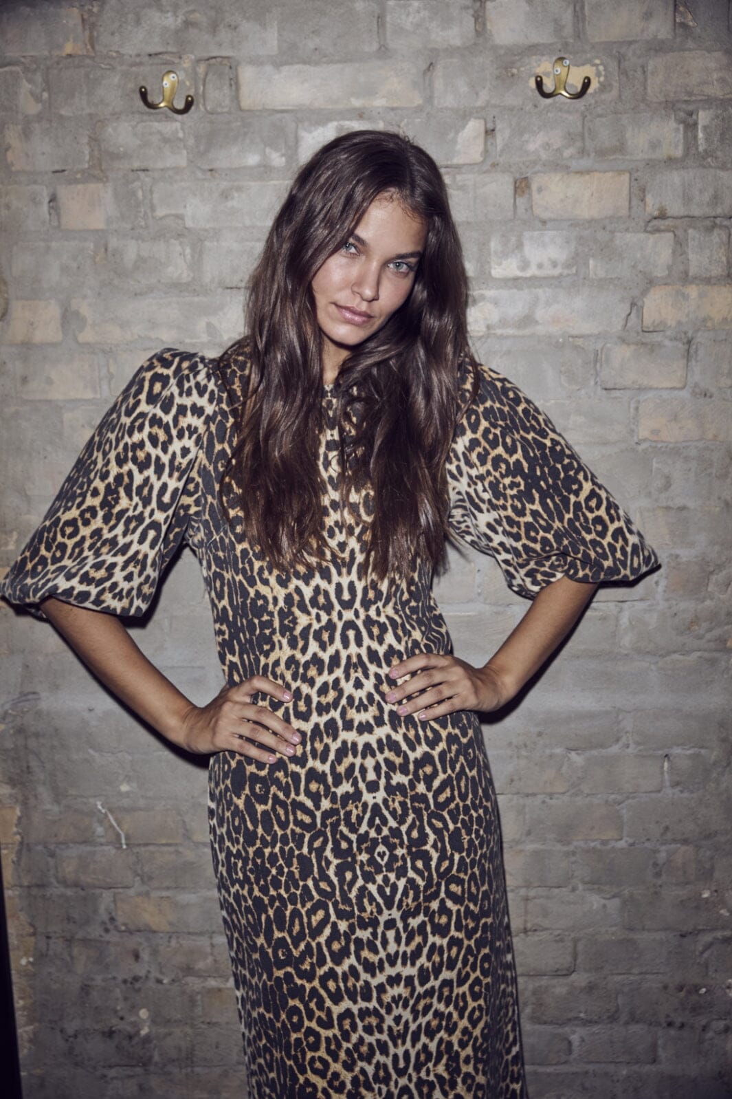 Co´couture - Leocc Puff Dress 36350 - 16 Khaki Kjoler