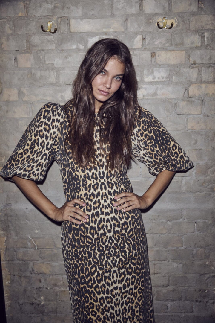 Co´couture - Leocc Puff Dress 36350 - 16 Khaki Kjoler