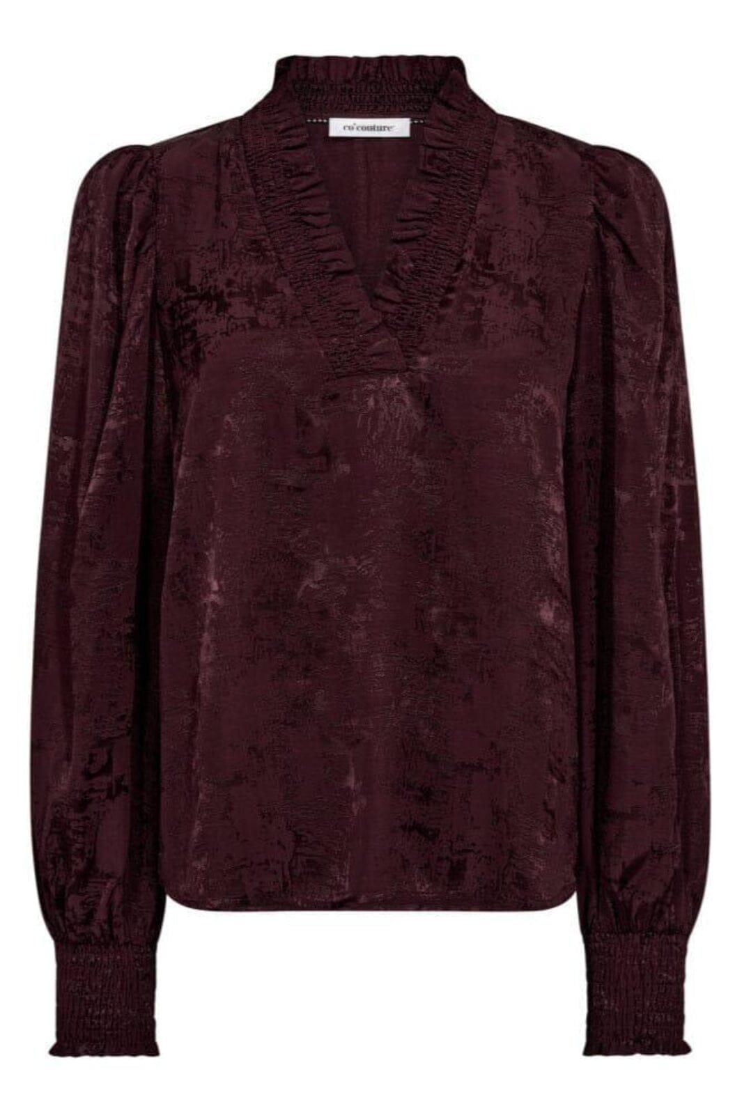 Co´Couture - Mikocc V-Blouse 35963 - 67 - Plum Bluser