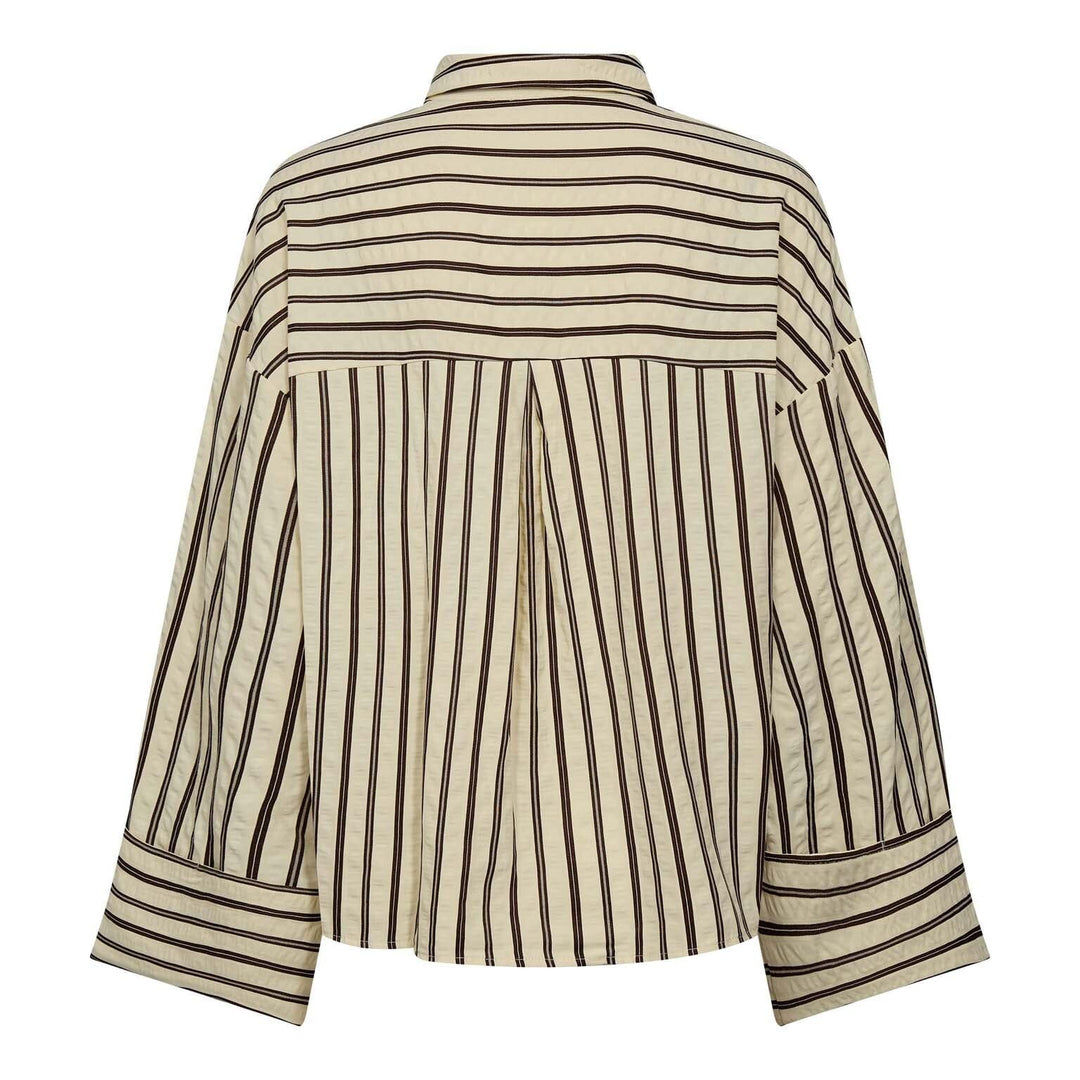 Co´Couture - Oxanacc Shirt 45041 - 145 - Dark Brown Skjorter