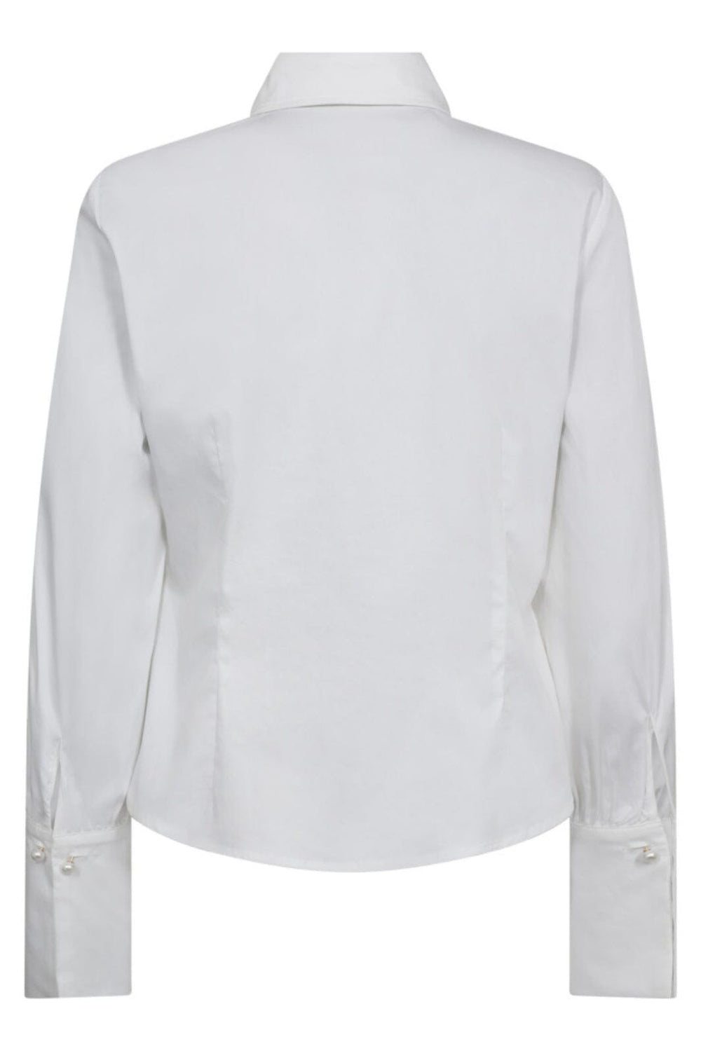 Co´Couture - Sannacc Pearl Cuff Shirt 35759 - 4000 - White