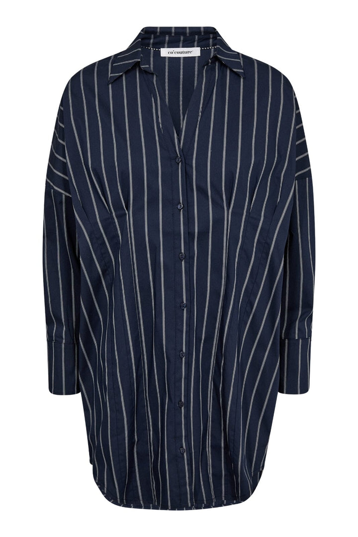 Co´couture - Sebicc Stripe Pleat Shirt 35625 - 120 Navy Skjorter