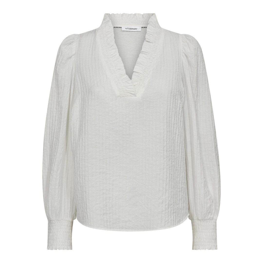 Co´Couture - Shinacc V-Blouse 35922 - 11 - Off White Bluser