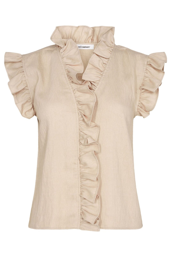 Co´couture - Suedacc Frill Top 35213 - 199 Bone Toppe