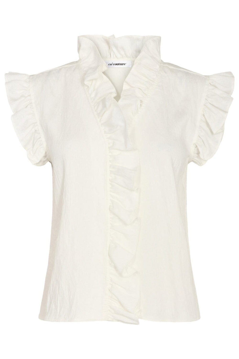 Co´couture - Suedacc Frill Top 35213 - 4000 White Skjorter