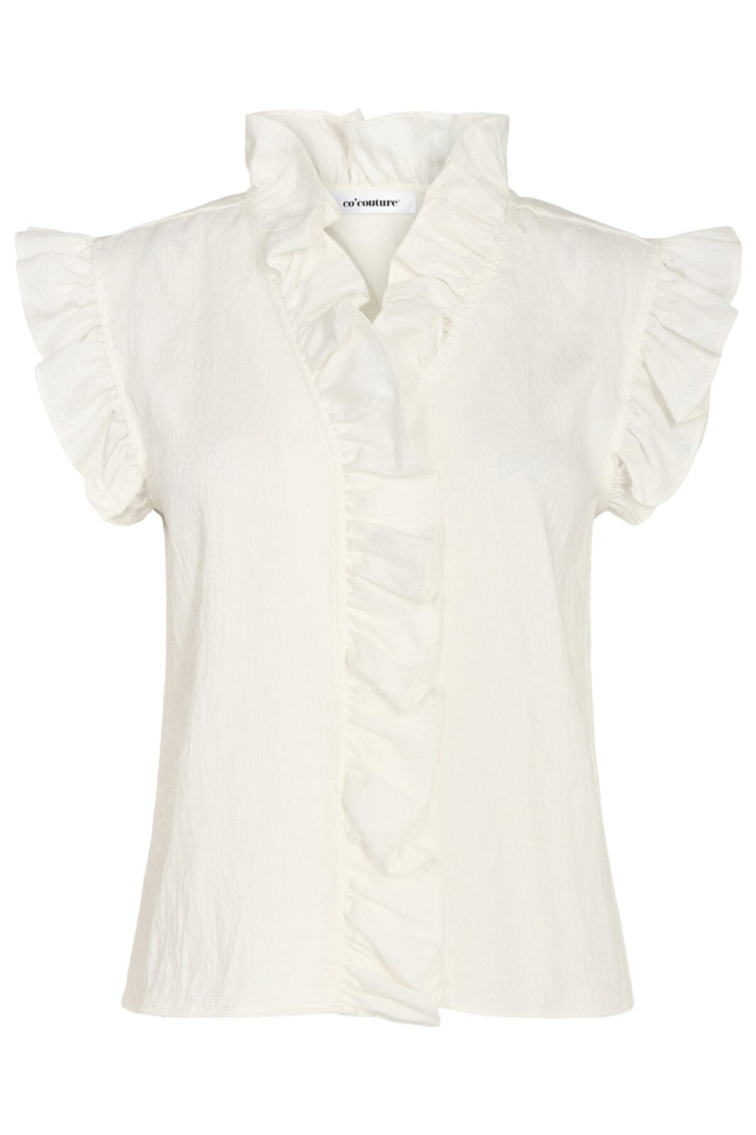 Co´couture - Suedacc Frill Top 35213 - 4000 White Skjorter