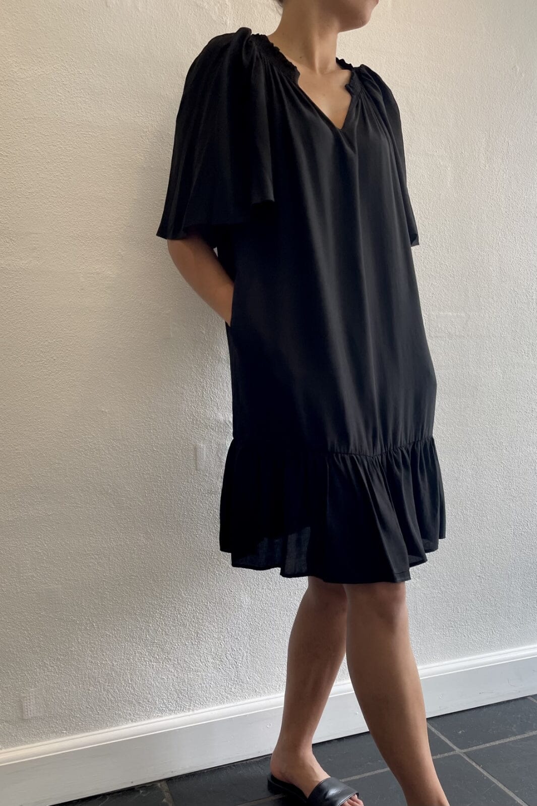 Co´couture - Sunrisecc Flow Crop Dress - 96 Black