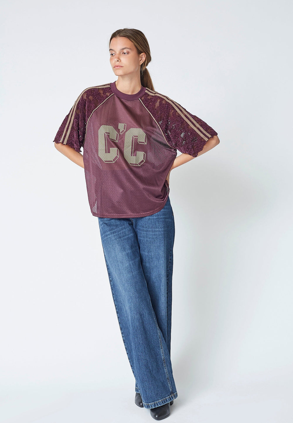 Co´Couture - Treycc Lace Tee 45046 - 154 - Walnut Skjorter