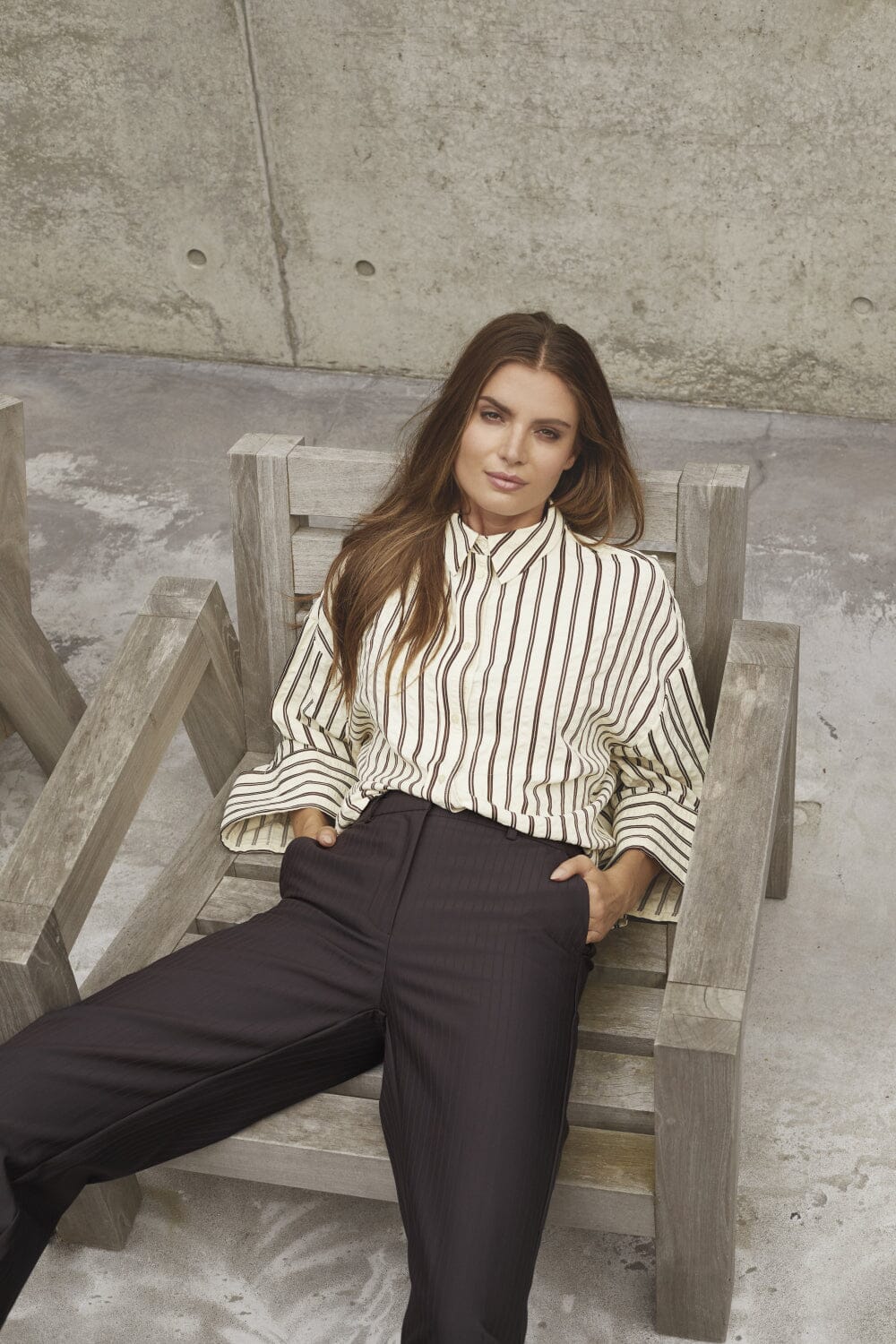 Co´Couture - Zellacc Wide Pant 41039 - 145 - Dark Brown Bukser