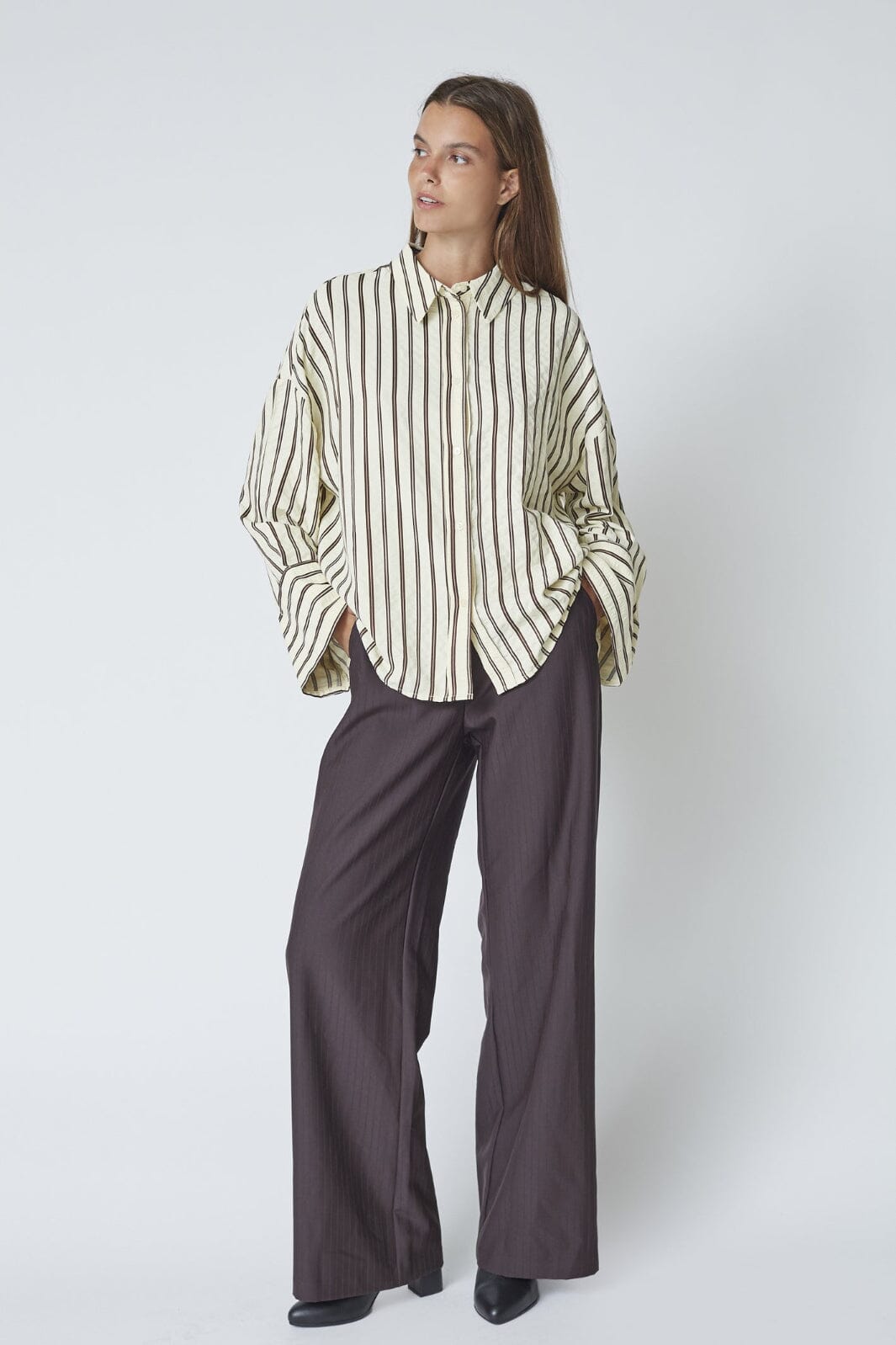 Co´Couture - Zellacc Wide Pant 41039 - 145 - Dark Brown Bukser